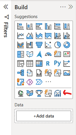 Visualizations pane showing the Time Intelligence visual icon